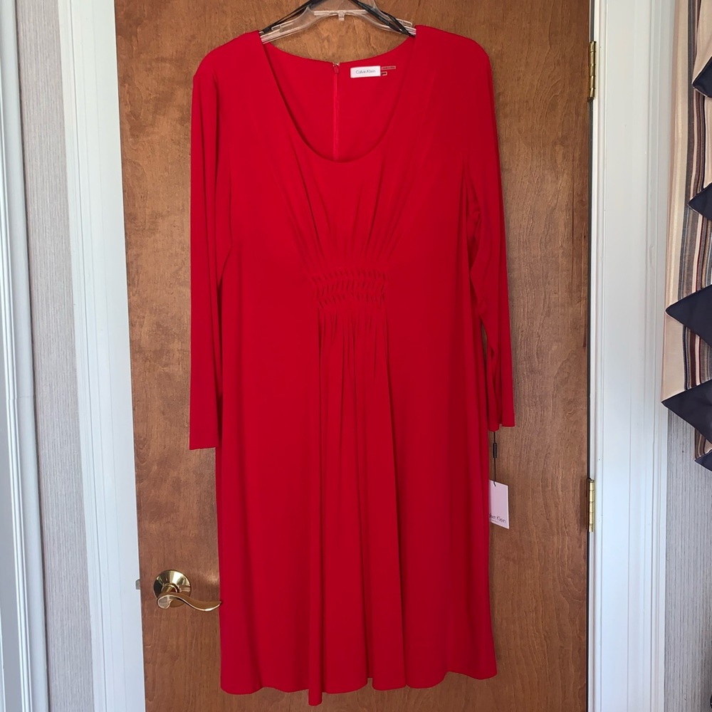Calvin Klein Plus Size Red Dress